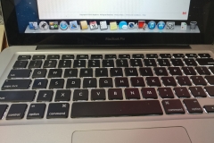 working on a macbook