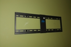TV monitor mount installed