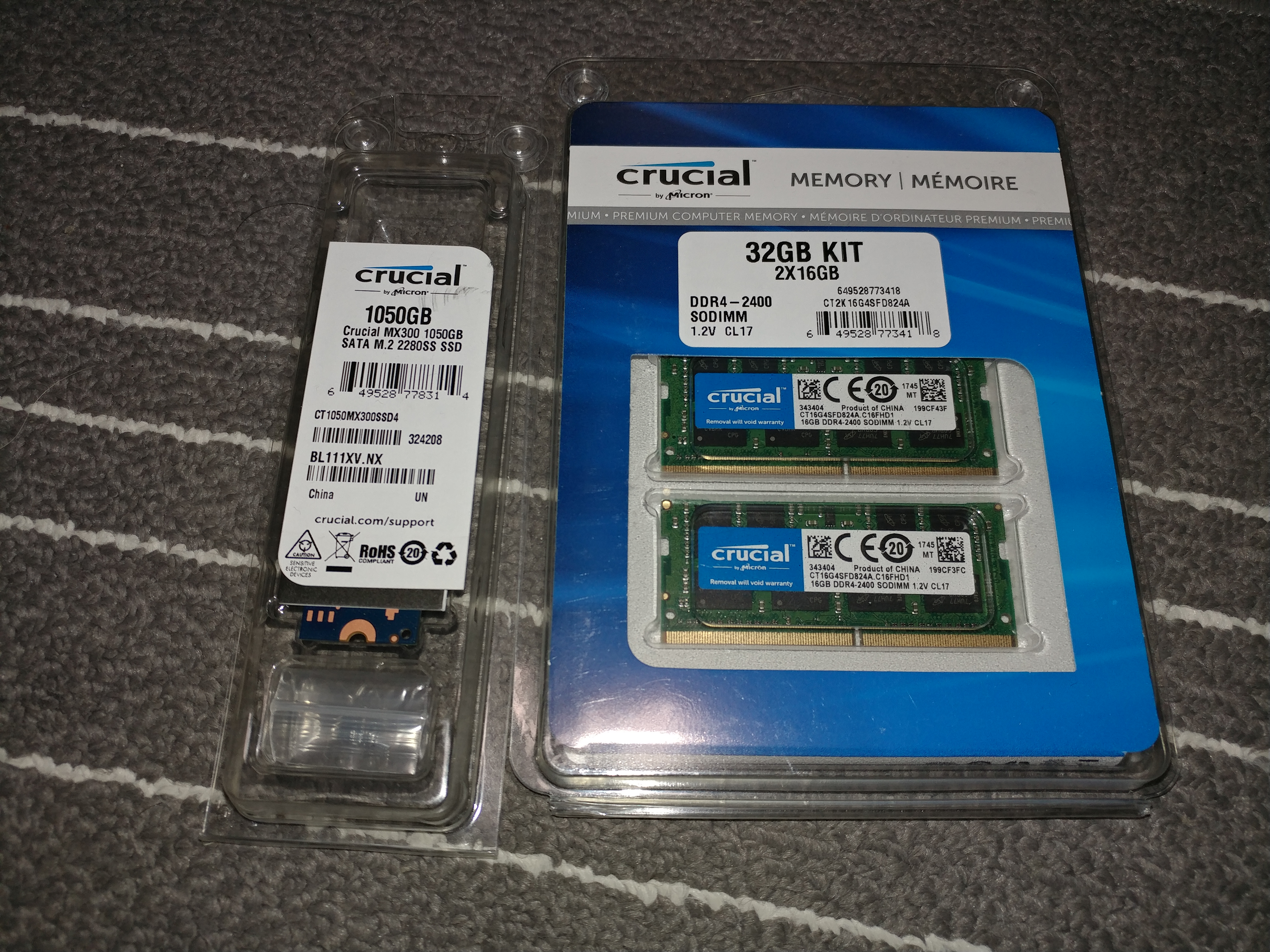 laptop RAM and m.2 internal SSD upgrade