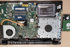 laptop with old hard drive