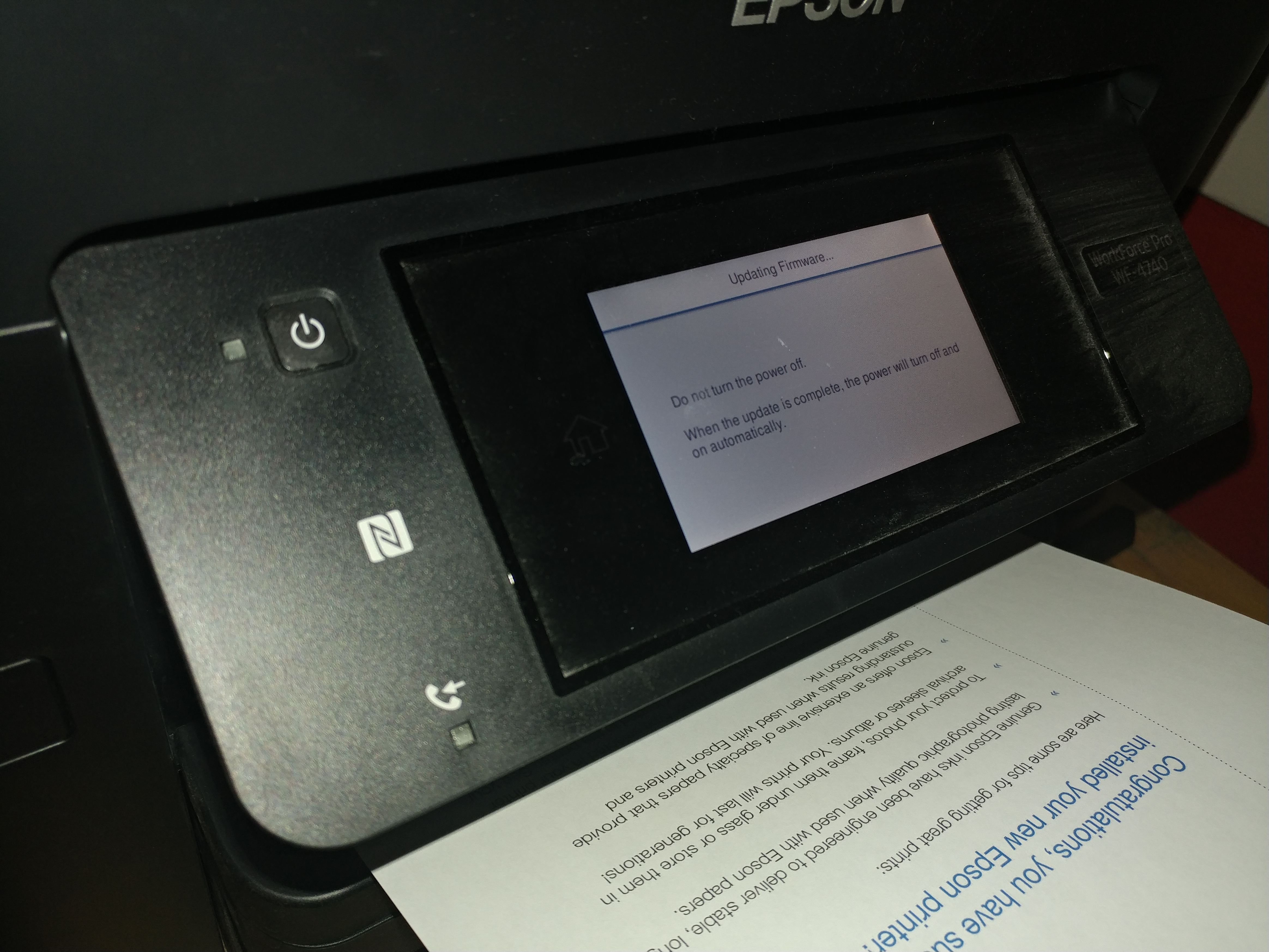 updating Espon printer firmware