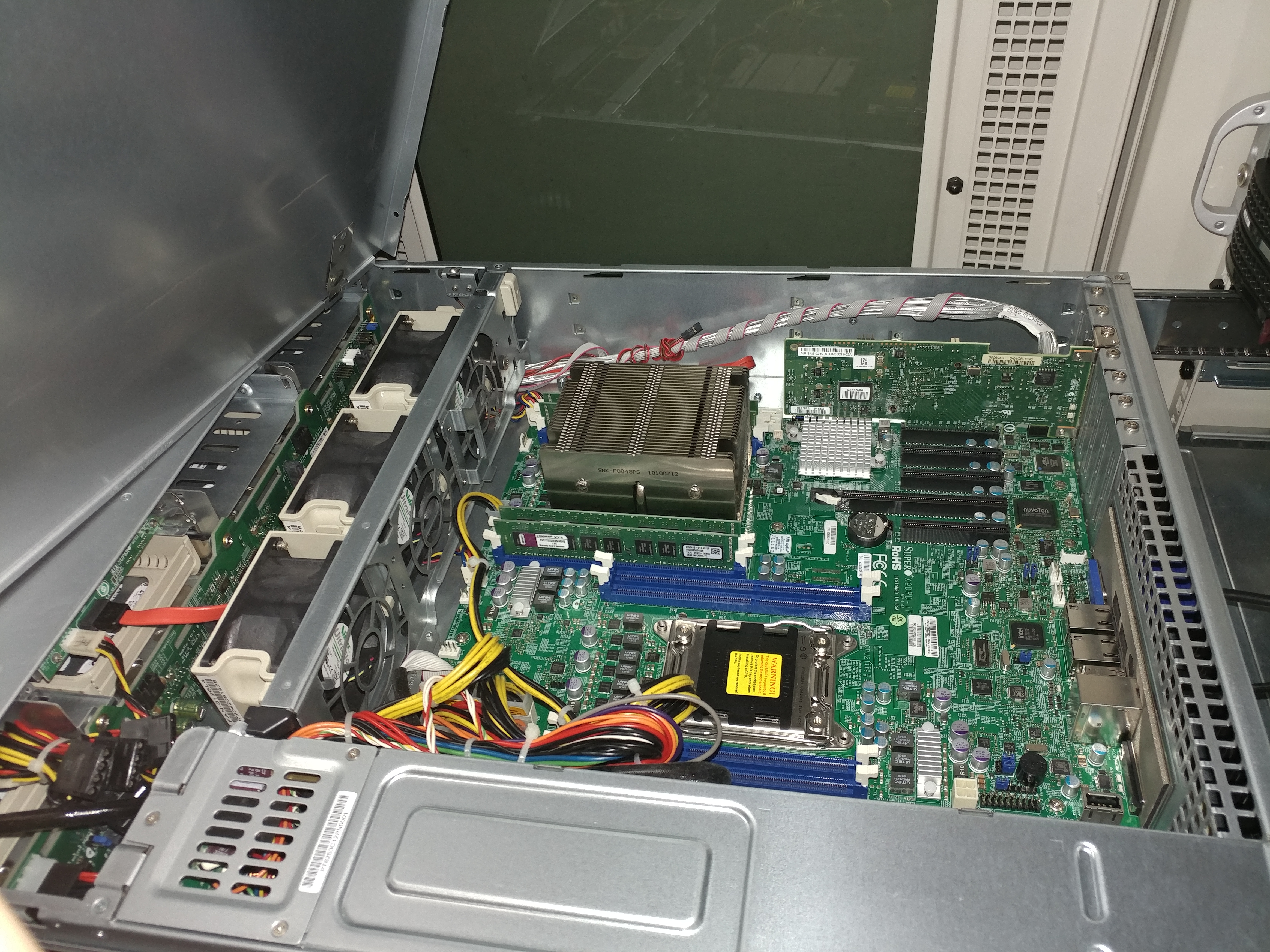 inside of a rack server