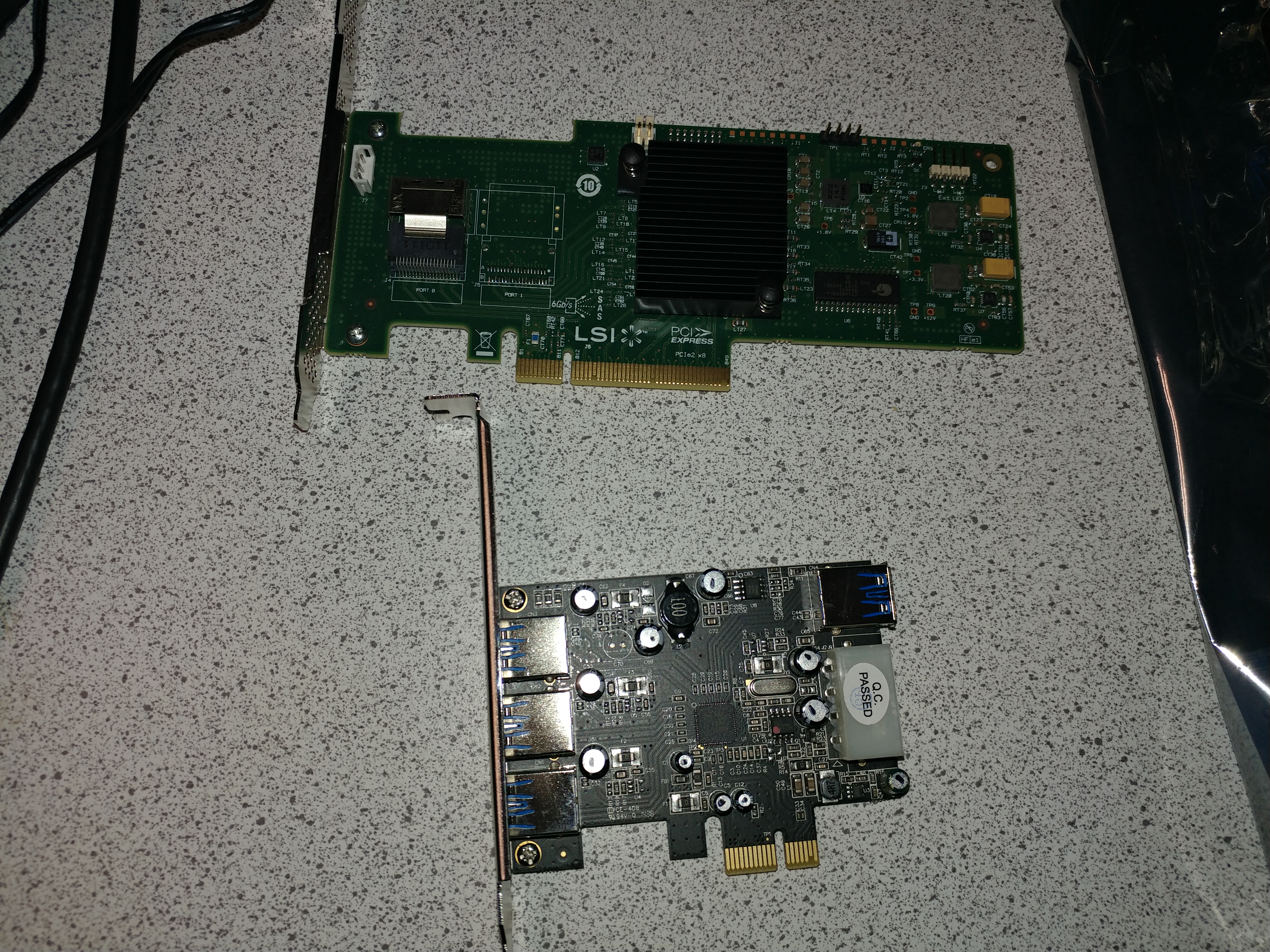 LSI RAID card and USB 3.0 card
