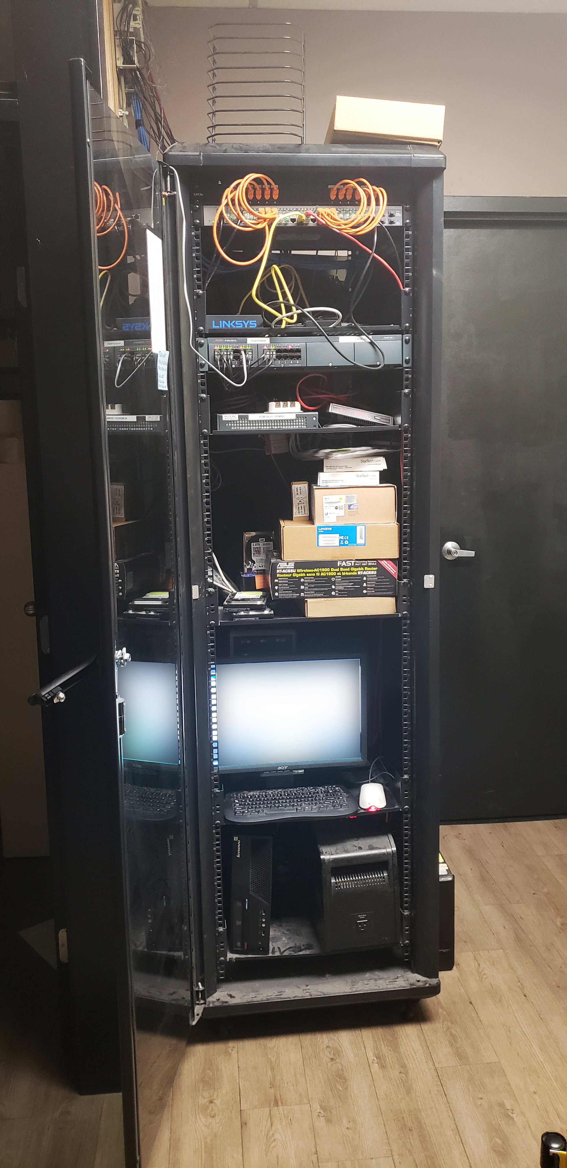 server rack setup
