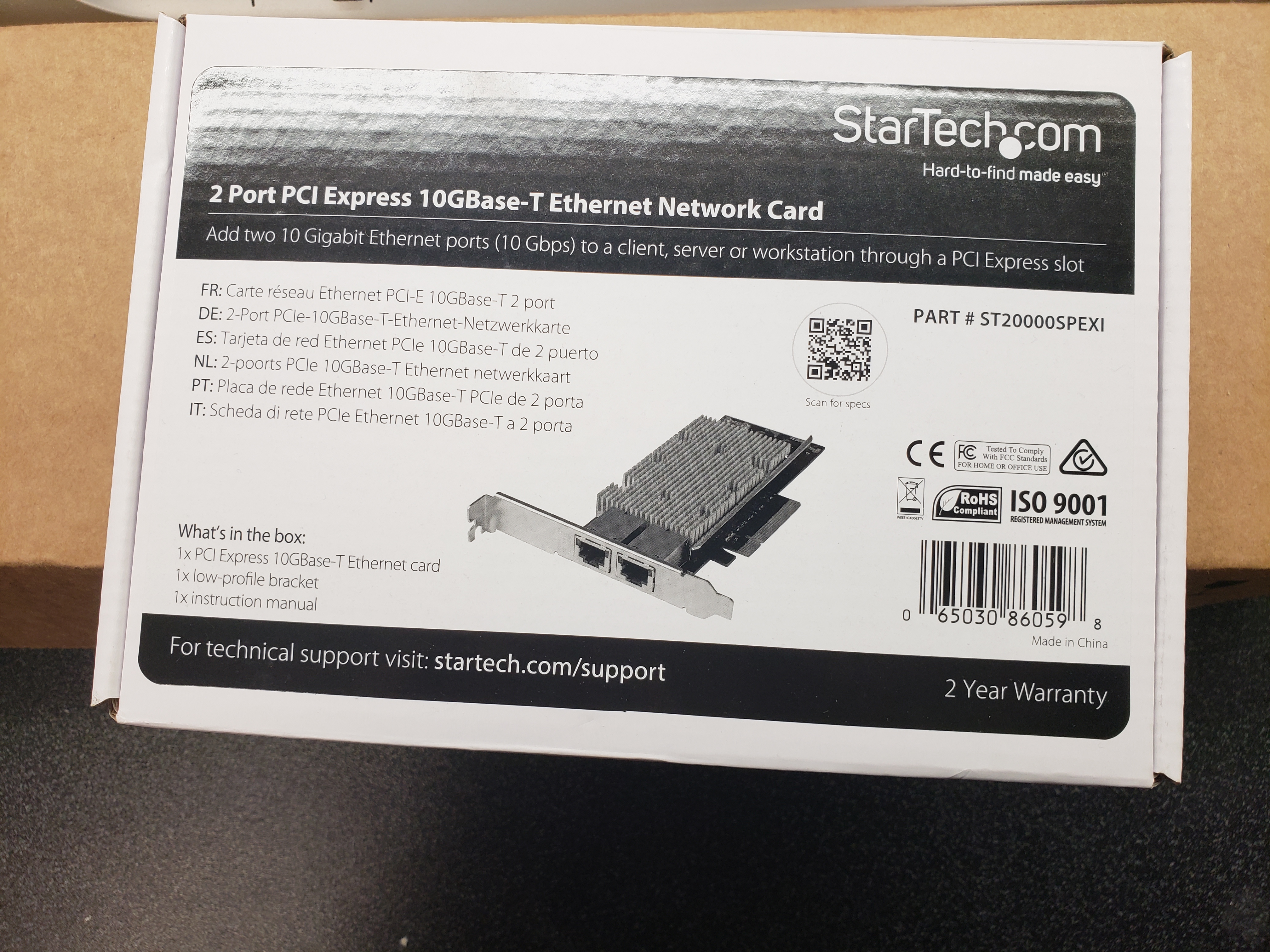 new 10Gb Ethernet card