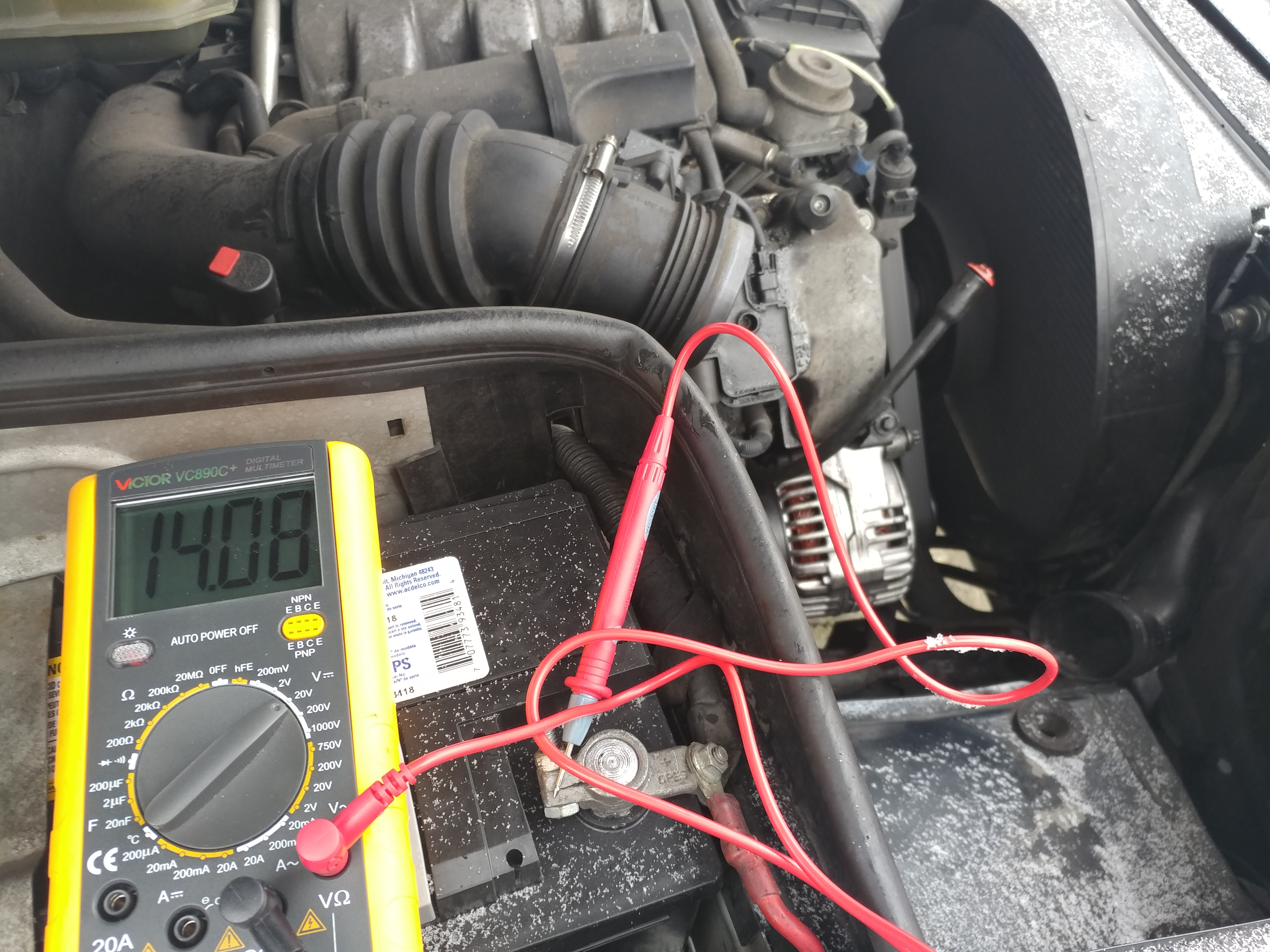 checking battery and alternator voltage