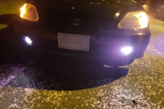 fog lights installed, bumper mounted (fog lights on at night)