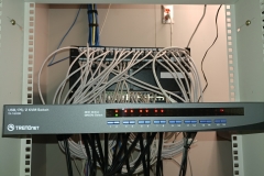 16 port kvm switch, Ethernet switches at the back